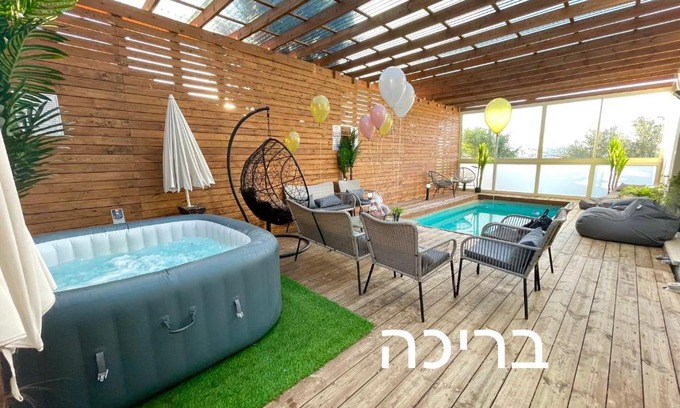 Daliyat al-Karmel Apartment | Pet-Friendly Anne Spa by Miral: Pool & Hot Tub Retreat
