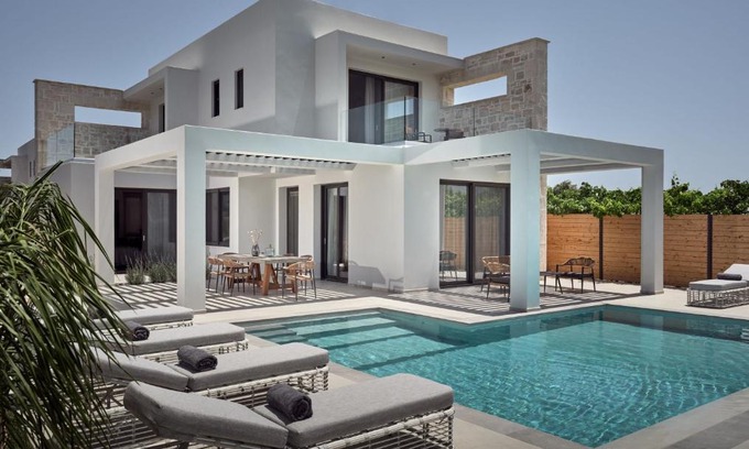 Kalpaki Villa | Exquisite Anthis Villa with Ocean View & Private Hot Tub