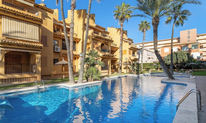 La Mata Apartment | Relax by the Pool at Apartment "El Albero" with Wi-Fi