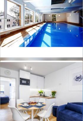 Poddabie Apartment | Inviting 4-Star Blue Marine Poddąbie with Pools & Fun