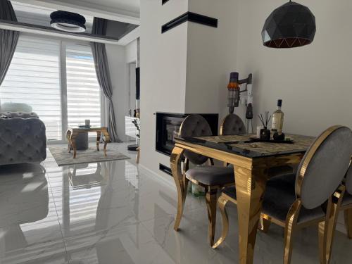 Sztutowo Apartment | Relaxing Escape at Baltic Sun: Pool & Fireplace Retreat