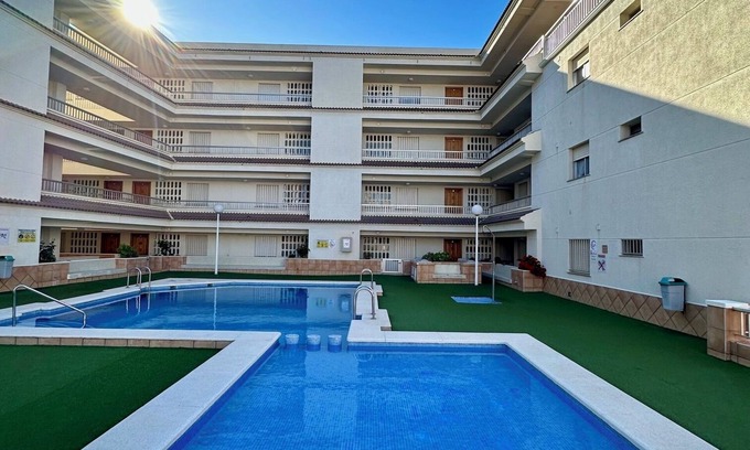 Alcossebre Apartment | Cozy Alcocebre Apartment with Pool & Family Amenities