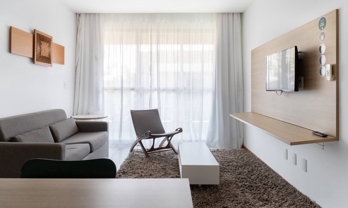 Barra de Sao Miguel Apartment | Apartamento aconchegante em condomínio com piscina