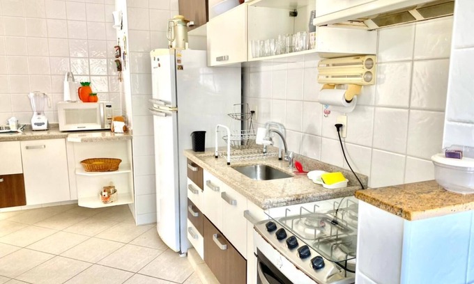 Praia Grande Apartment | Relaxing Apartment with Pool & Grill Near Praia Gde