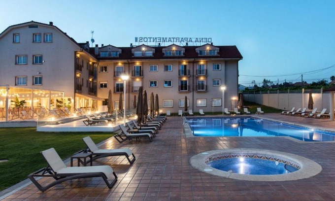 Coiron Hotel | Enjoy Comfort at Apartamentos Dena with Pool & Hot Tub