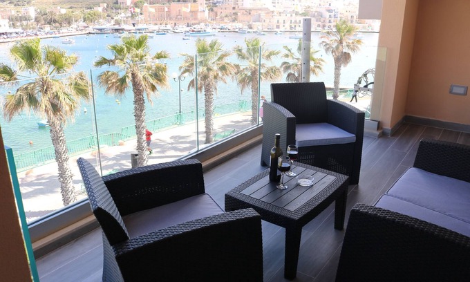 Marsaskala Apartment | Seafront Apartment 2: Guest Rated 9.6/10 with Breakfast
