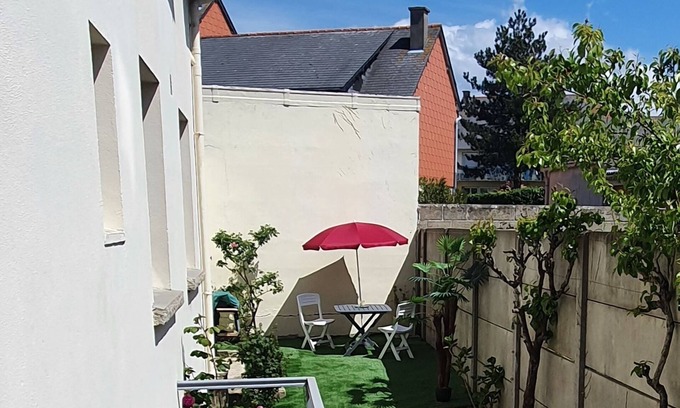 Dinard Apartment | Cozy Apartment with Garden, Steps from the Beach