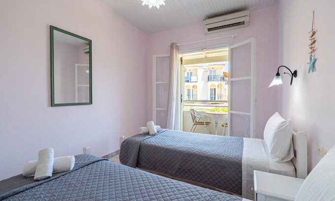Roda Apartment | Apartment 'Alexandros Studios 3' with Shared Pool, Wi-Fi and Air Conditioning