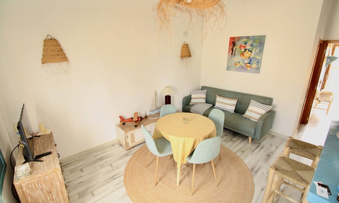 Almadrava Beach Apartment | Apartment 'Almadrava' with Sea View, Private Terrace and Air Conditioning