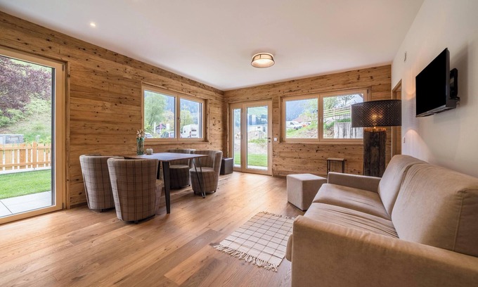 San Pancrazio Apartment | Alpreid Kernig: Mountain View Apartment with Pool & Garden