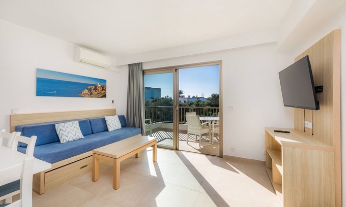 Cala Ferrera Apartment | Enjoy Oceanfront Apartment 'Aquamarina 8' with Pool & Wi-Fi