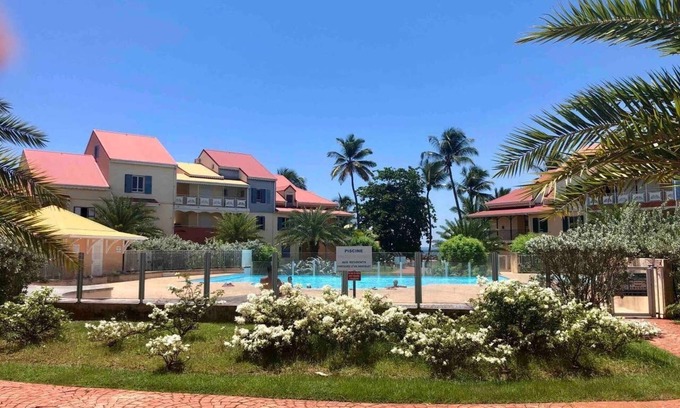 Bas du Fort Apartment | Seaside Apartment with Pool and Ocean View - Guest Rated 10/10
