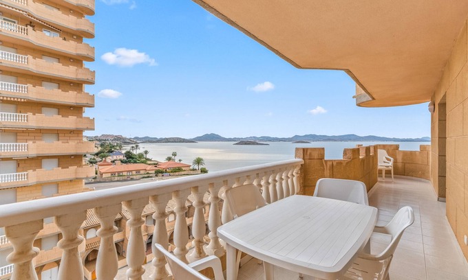San Javier Apartment | Oceanfront Apartment 'Castillo De Mar F2' with Pool & Wi-Fi