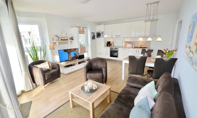 Wurster Nordseekuste Apartment | Apartment de Hasel with dike view, beach chair, 4 star rating (DTV)