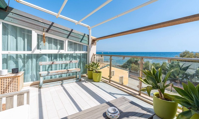 Marzamemi Apartment | Apartment 'Elvi Suite Sea View' with Sea View, Private Terrace and Air Conditioning