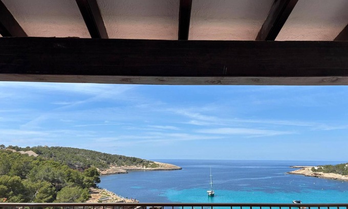 Portinatx Apartment | Apartment in A Hotel 'Vista Mar 1Aa' with Sea View, Wi-Fi and Air Conditioning