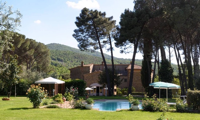 Potassa Other | Relax in Cortona: Poolside Apartment with Dining Delights