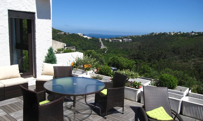 Mandelieu-La-Napoule Villa | Oceanfront Villa with Pool & Tennis Courts near Cannes
