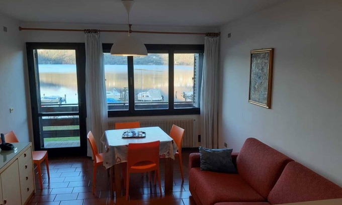 Calceranica al Lago Apartment | Discover 'Garden Alle Barche - Cinzia 5' with Lake View