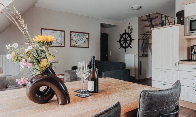 Baltrum Apartment | Apartment 'Gorch Fock' with Shared Terrace, Shared Garden and Wi-Fi