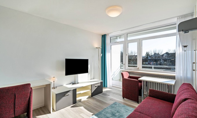 Furstenfeldbruck District Apartment | Cozy Apartment "Huber Living Basic 304" with Balcony & Wi-Fi