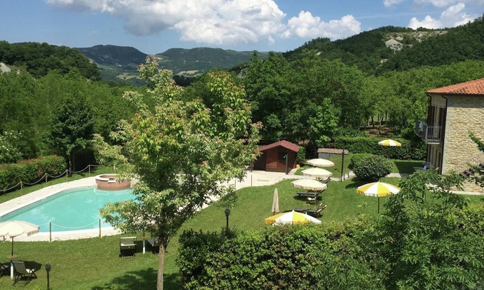 Apecchio Villa | Apartment in Marche with Pool Access
