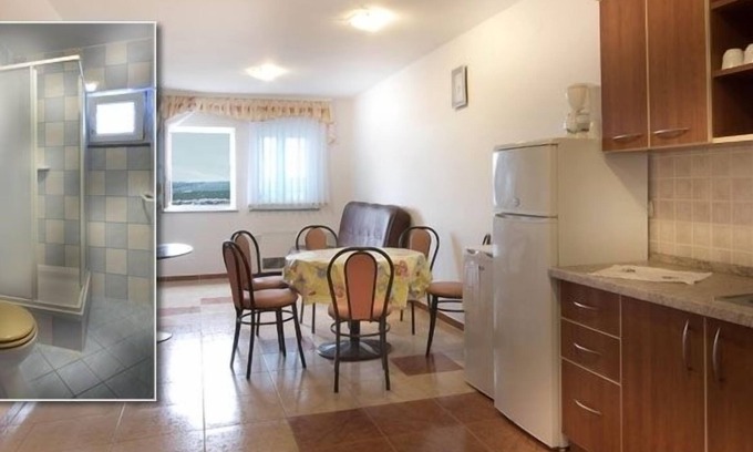 Caska Apartment | Seaview Apartment in Novalja with Terrace & Oceanfront Pool