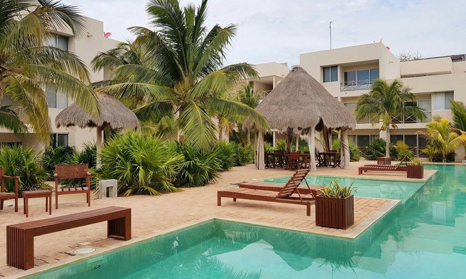 Progreso Municipality Apartment | Beachfront Apartment in Playa Chaca with Pool & Spa