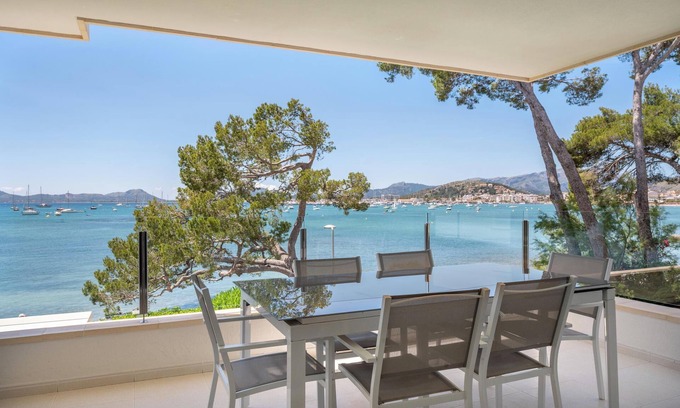 Puerto de Pollensa Apartment | Isabela Apartment: Ocean View, A/C & Terrace Retreat