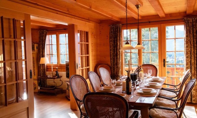 Villars-sur-Ollon Apartment | Relax at La-Ina by Interhome with Lake Views and Spa
