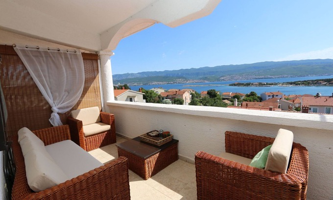Silo Apartment | Oceanfront Apartment Lidija on Beautiful Island Krk