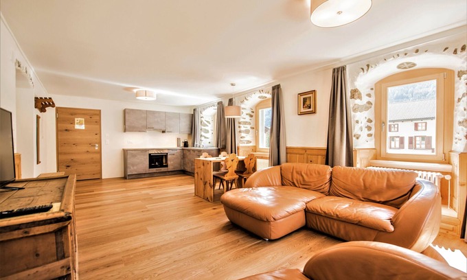 Mustair Apartment | Modern Apartment Münsterhof with Pool & Spa Amenities