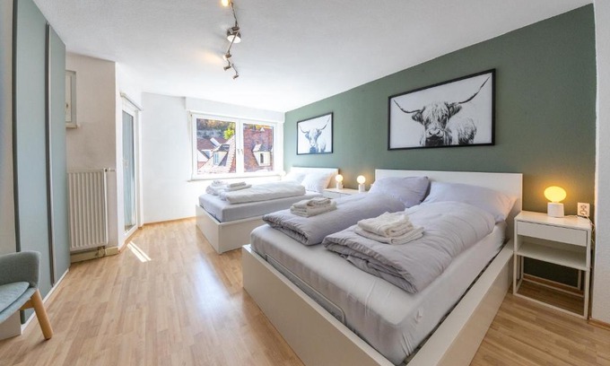Wuerzburg Apartment | Scenic Apartment with Balcony and Fortress Views