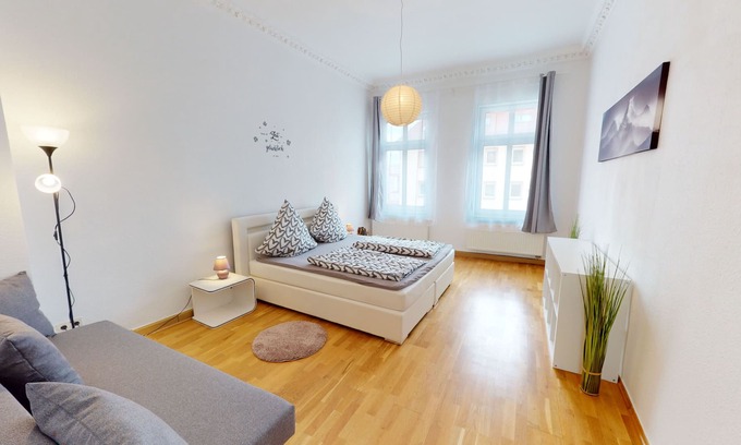 Gohlis-Sud Apartment | Top-Rated Apartment 'Traumhafte Jugendstilwohnung Gohlis' with Balcony