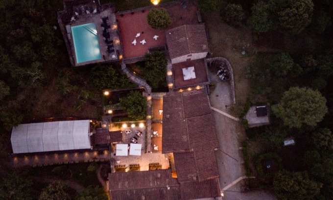 Monteriggioni Other | Apartment with A/C, private pool, sauna, WIFI, hot tub, TV, patio, panoramic view, close to Siena