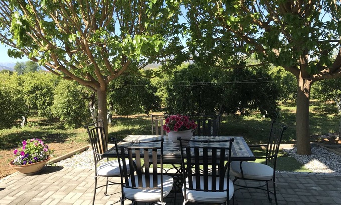 Drepano Apartment | Serene Apartment with Private Garden Steps from the Beach