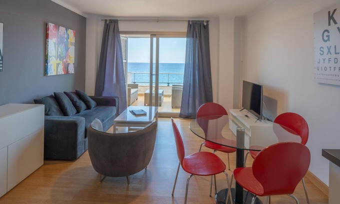 S'illot Apartment | Apartment with terrace by the beach with sea view - Antic 202