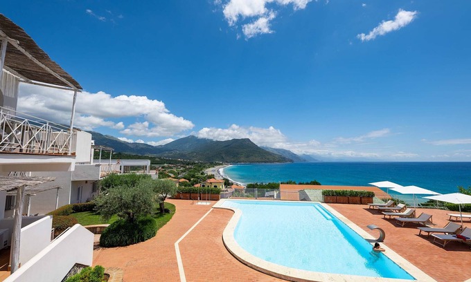 Villammare Apartment | Cozy Apartment with Terrace Steps from the Beach