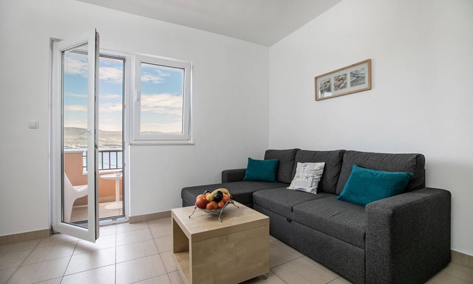 Arbanija Apartment | Seaside Apartments: Guest Rated 10/10 with Ocean View