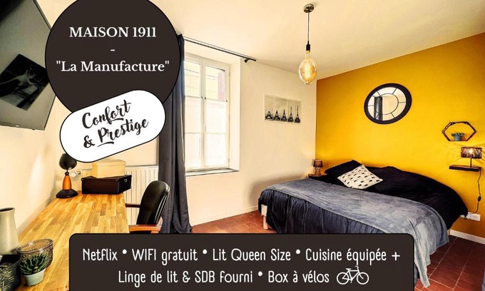Gien Apartment | Discover Appart LA MANUFACTURE - Ideal for Families & Pets