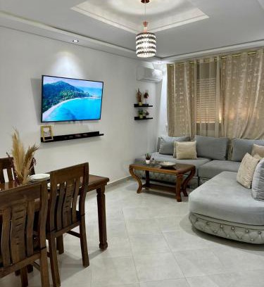 Mesnana Apartment | Bright and Airy Appart Neuf with Child-Friendly Amenities