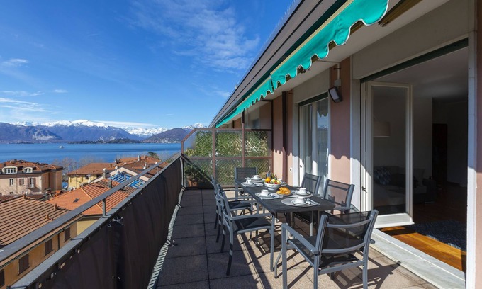 Laveno Apartment | Inviting Il Golfo Apartment with Lake View and Pool