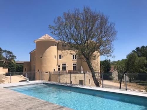 Lussan Apartment | Inviting Chateau Apartment for 4 with Pool Access