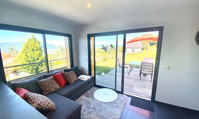 Lucinges Apartment | Scenic Apartment with Breathtaking Views Near the Border