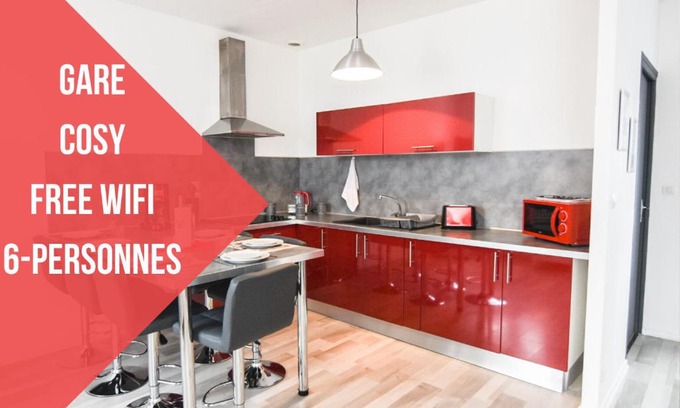 Saint-Quentin Apartment | Cozy Appartement "le Terminus" Near Station with WiFi