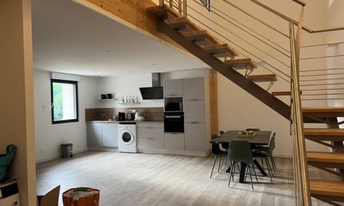 Montelimar Apartment | Discover the Center-City Loft: Pet-Friendly with Spa & Hot Tub