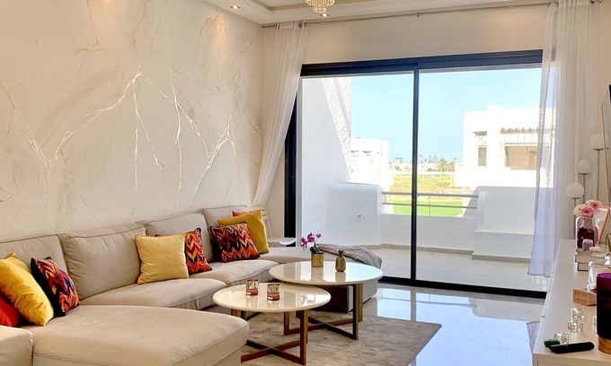 El Mansouria Apartment | Enchanting Appt MANSOURIA BEACH RESORT with Sea View