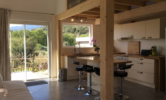 Figari House | Unwind at Appt Meublé: Oceanfront with Pool & Terraces