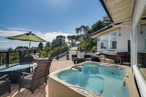 Aptos House | Cozy Aptos Home with Hot Tub and Decks Near the Beach