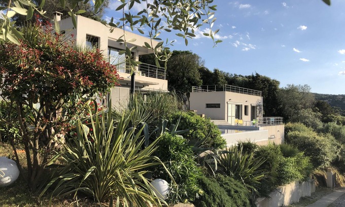 Belvedere-Campomoro Villa | Architect's House: Unique Gulf View & Private Pool Retreat